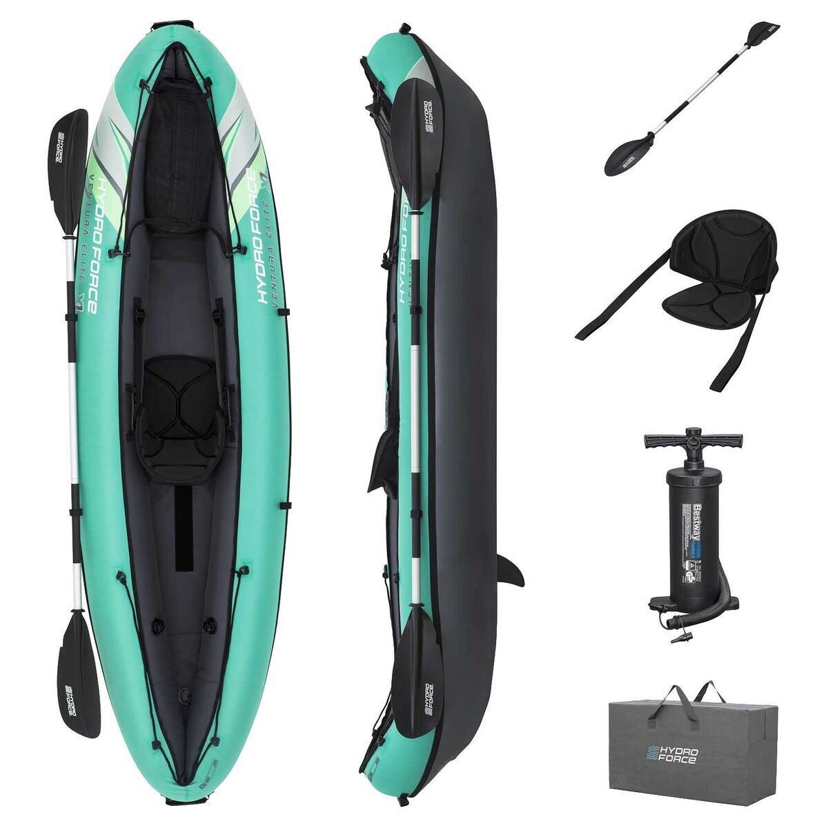 Bestway Hydro Force Ventura Elite X1 1-Person Inflatable Kayak Set 9ft 2in NEW