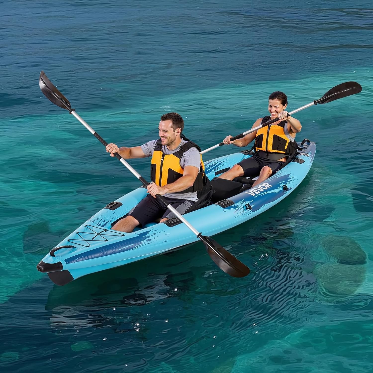 Spacious 2-Person Inflatable Kayak 14’4″ x 3’7″ – Perfect for Family Adventures