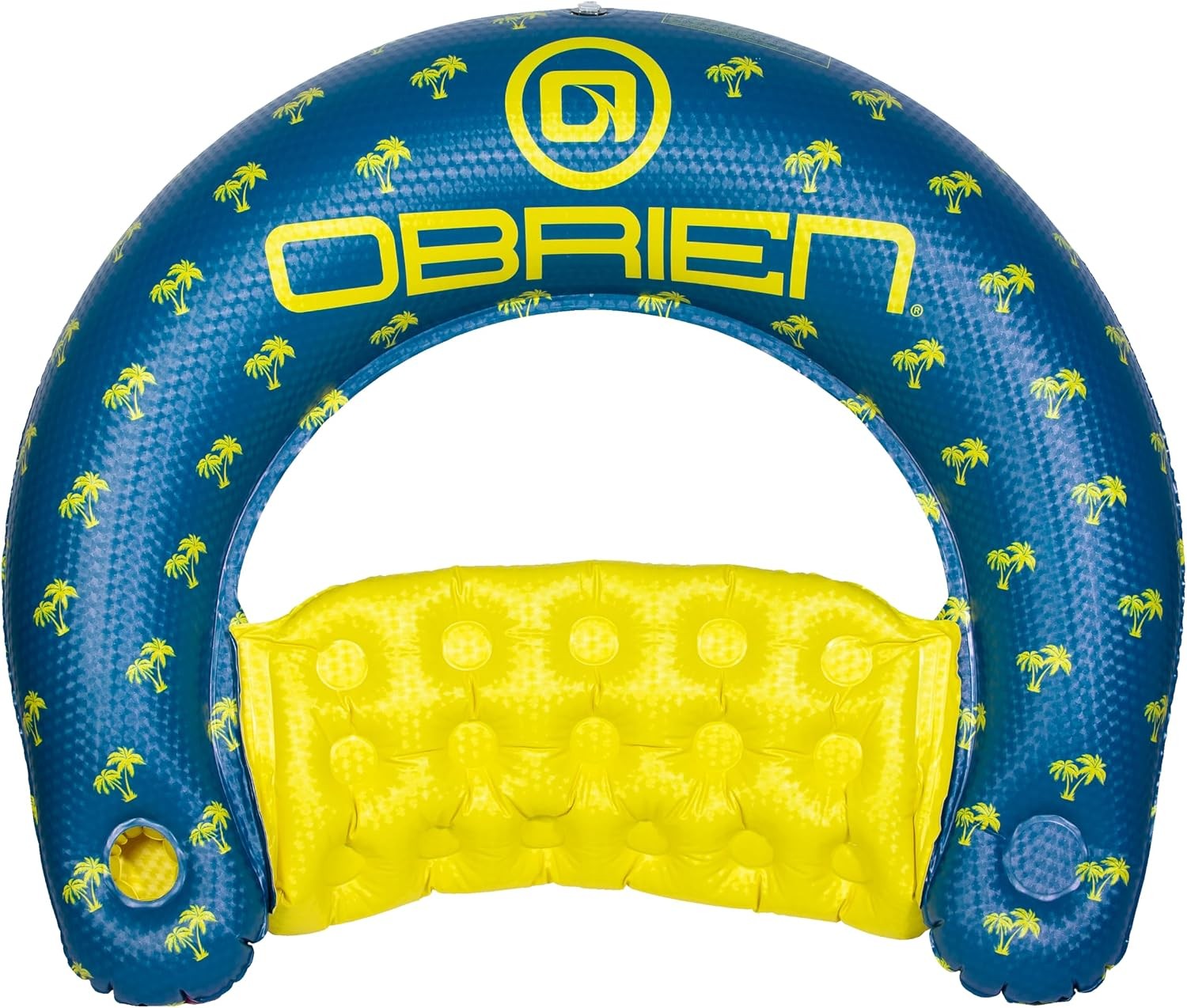 Sit N Sip Single Person Pool Float Blue/Yellow Large