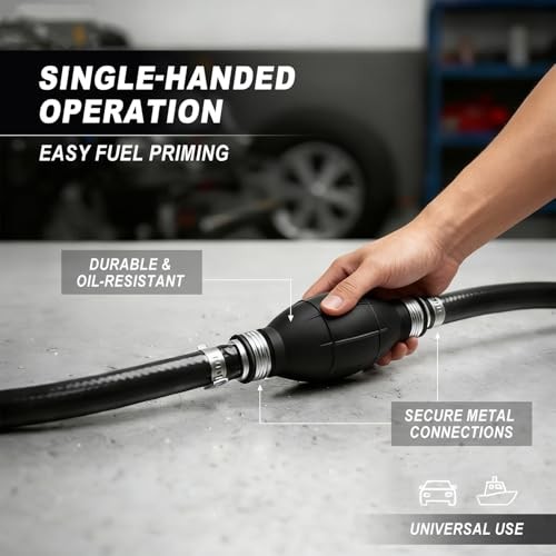Fuel Line Assembly Fuel Line Assembly with Primer Bulb, 6FT Nylon 3/8 Inch
