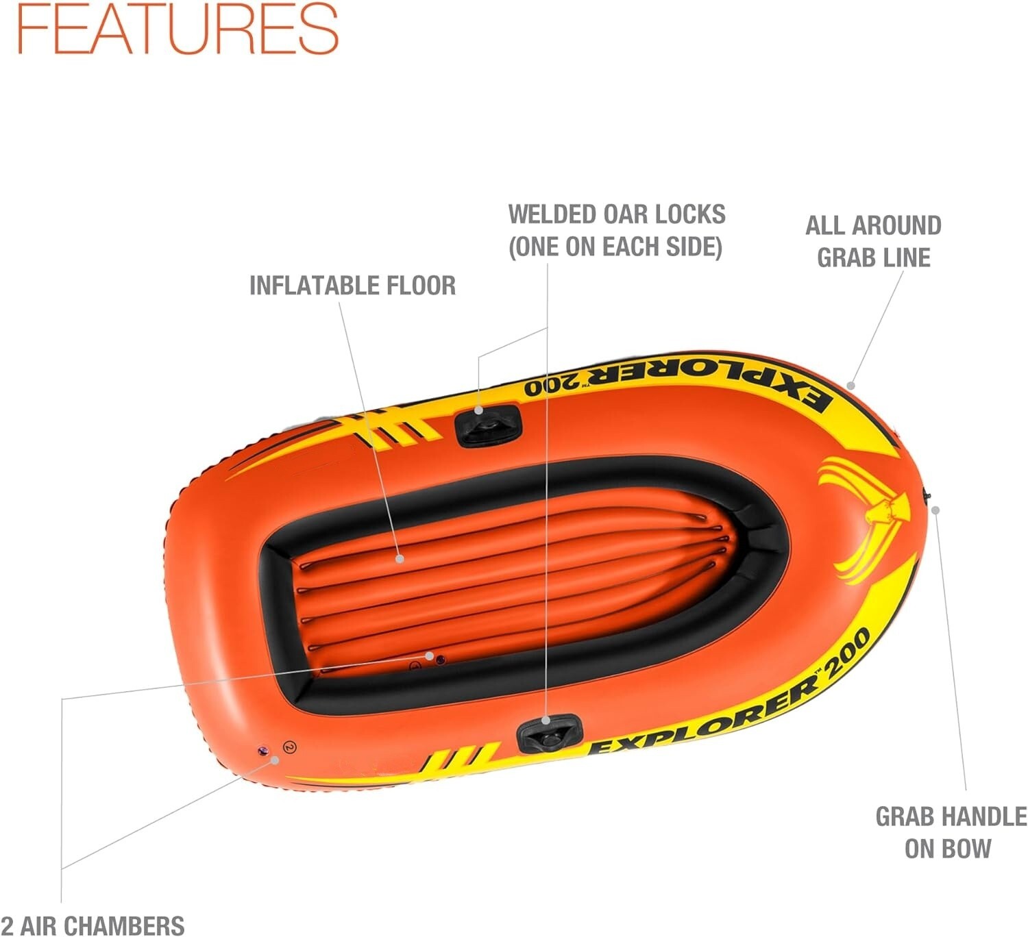 Bote Inflable Con Remos Balsa Bote De Pesca Resistente Durable Bomba De Aire