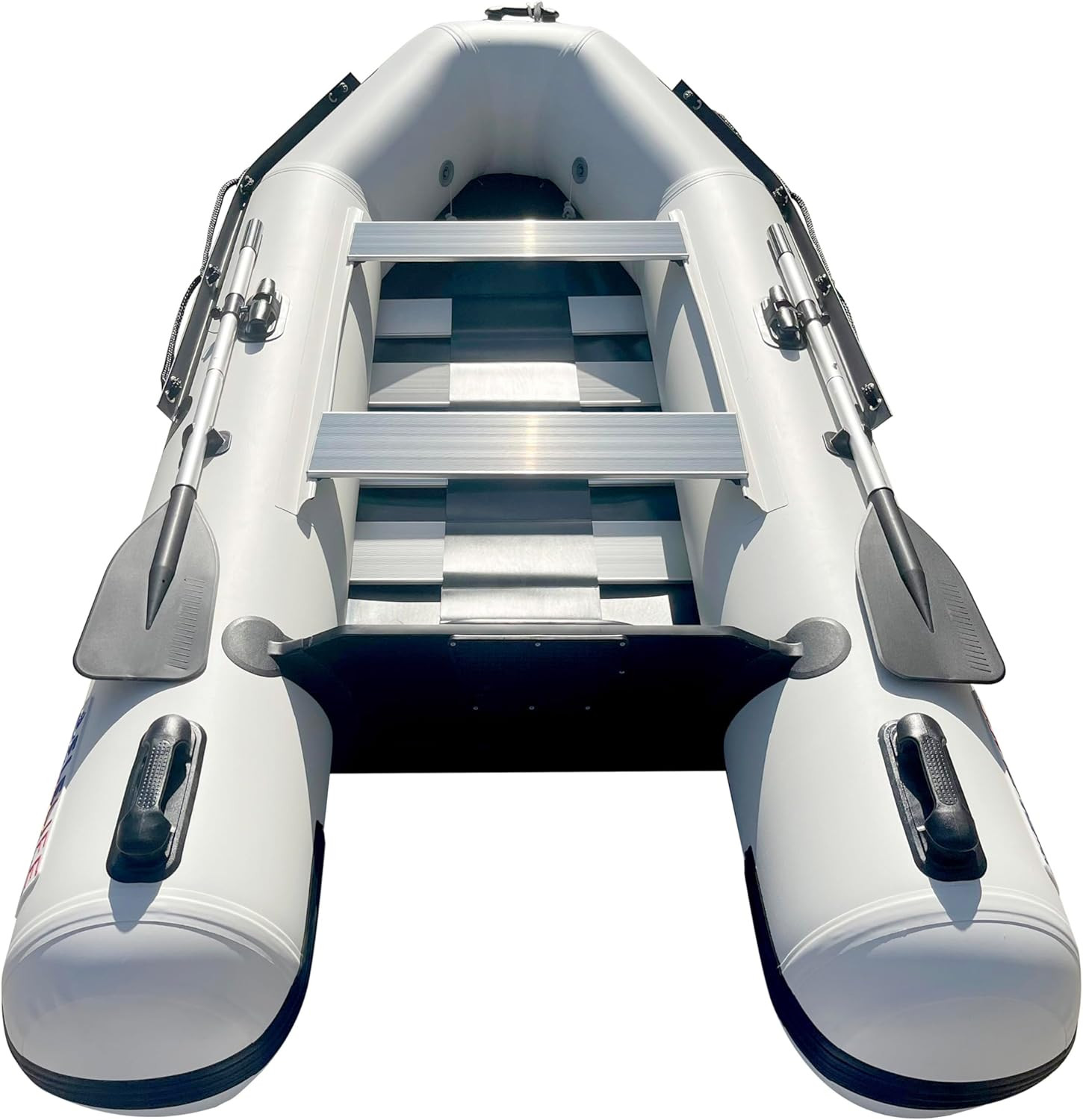 10FT Inflatable Boat,2-3Person Portable Raft,2 Aluminum Seat Board and 5 Aluminu