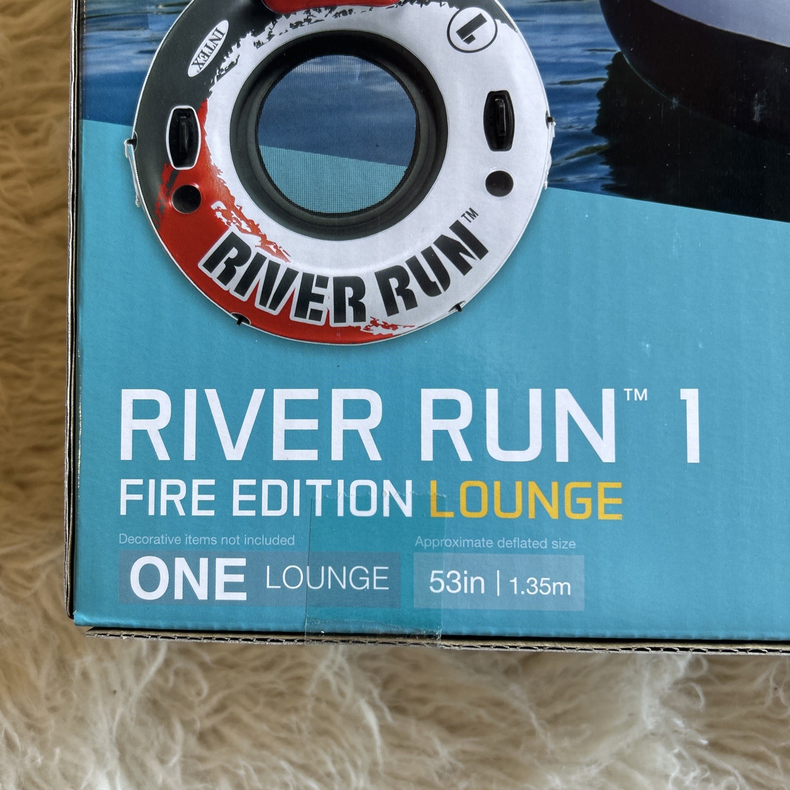 Intex River Run I Sport Lounge Inflatable Water Float 53 Diameter