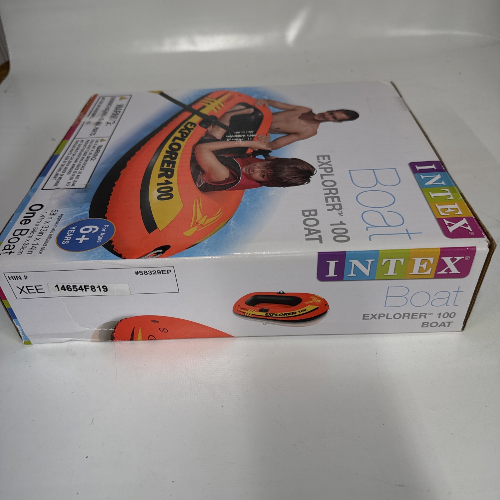 Intex – 58″ x 33″ – Explorer 100 Inflatable Swimming Pool Boat Float – NEW