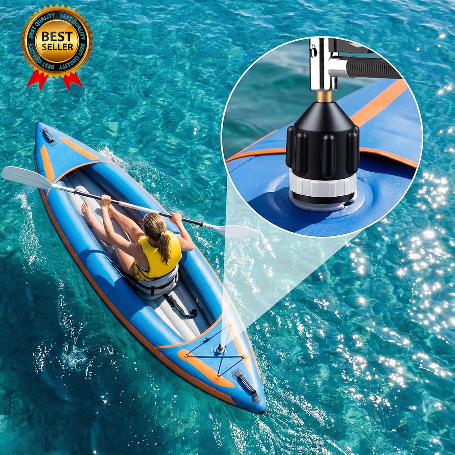 2 PCS Inflatable Boat SUP Pump Adapter Premium Conventional Air Adapter…