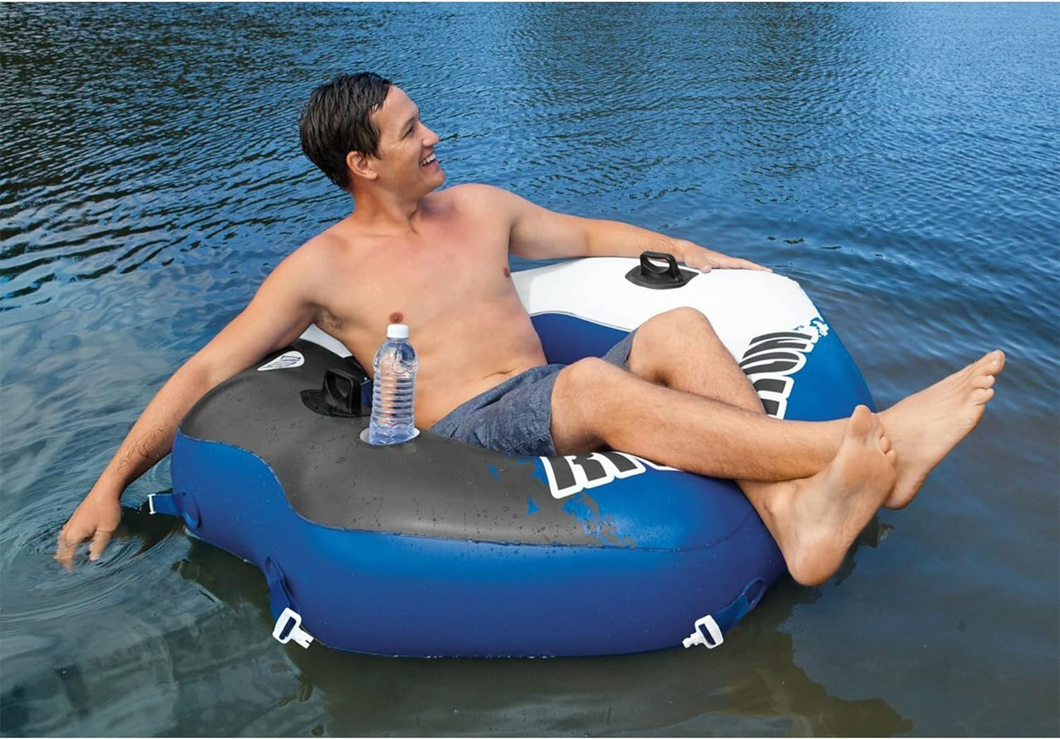 INTEX 58854EP River Run Connect Inflatable Floating Lounge: Comfortable Backrest