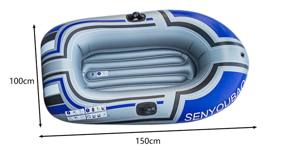 Inflatable Boat Canoe Kayak Set w/Air Pump and Oars for Fishing Sailing Rafting
