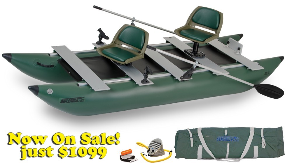 Sea Eagle 375fc FoldCat 2 Man Inflatable Fishing Boat – FREE S&H, 3 YR WARRANTY