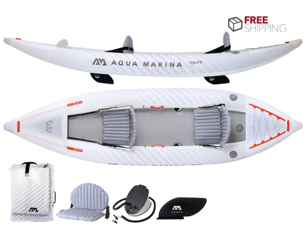 AQUA MARINA HALVE 398 INFLATABLE ULTRA LIGHT PACKAYAK KAYAK PREMIUM TPU 13ft