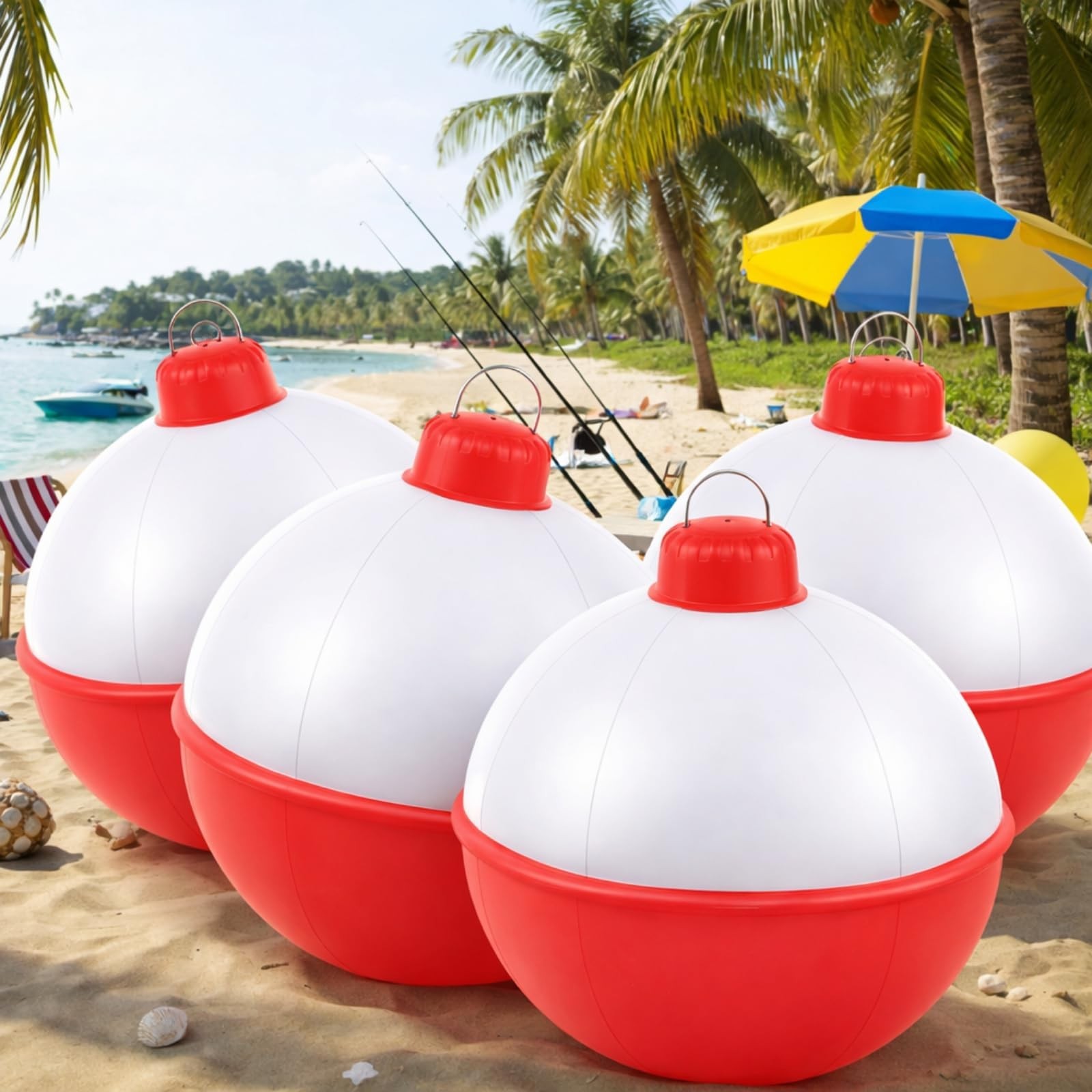 Giant Inflatable Fishing Bobber Balloons – 32 Inch Outdoor Decorations, Party Fa
