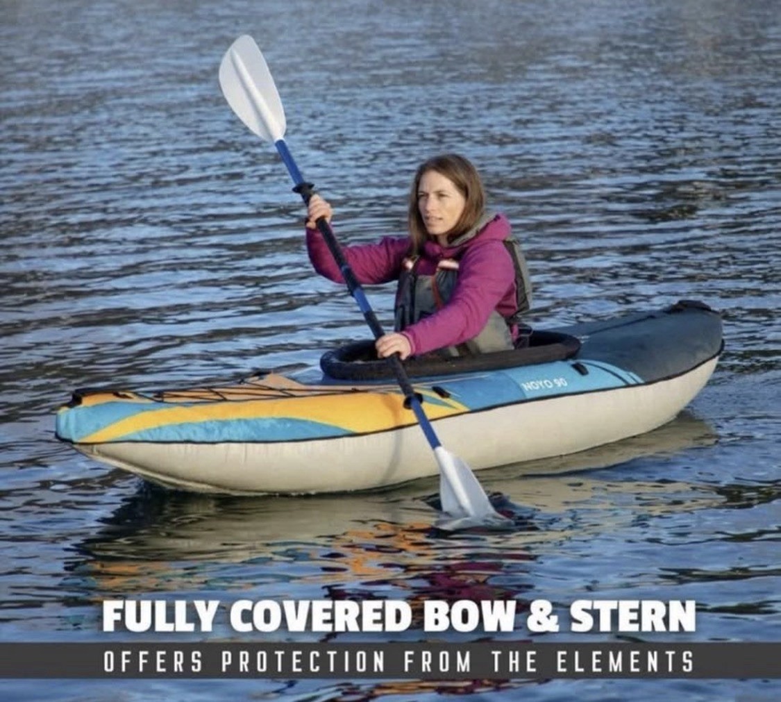 Aquaglide Noyo 90 Inflatable Kayak – 1 Person Touring Kayak with Bag (NEW)