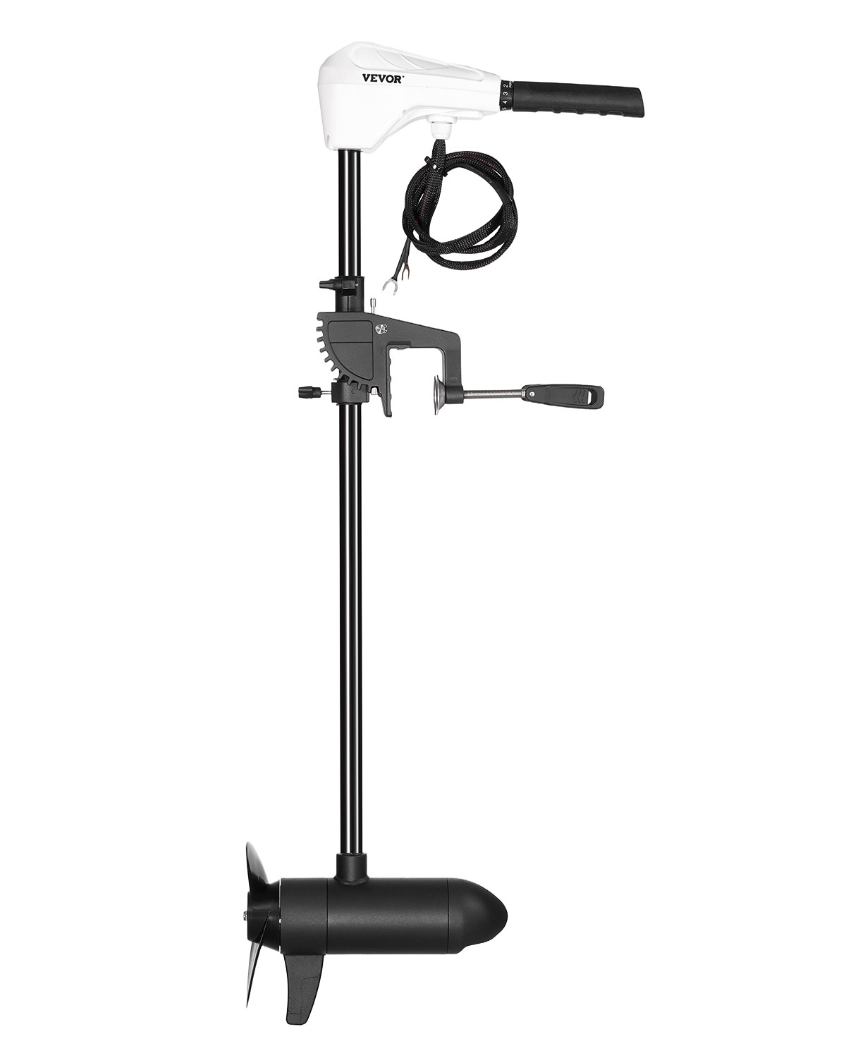 VEVOR 55lb 12V Thrust Electric Trolling Motor Saltwater Trolling Boat Engine