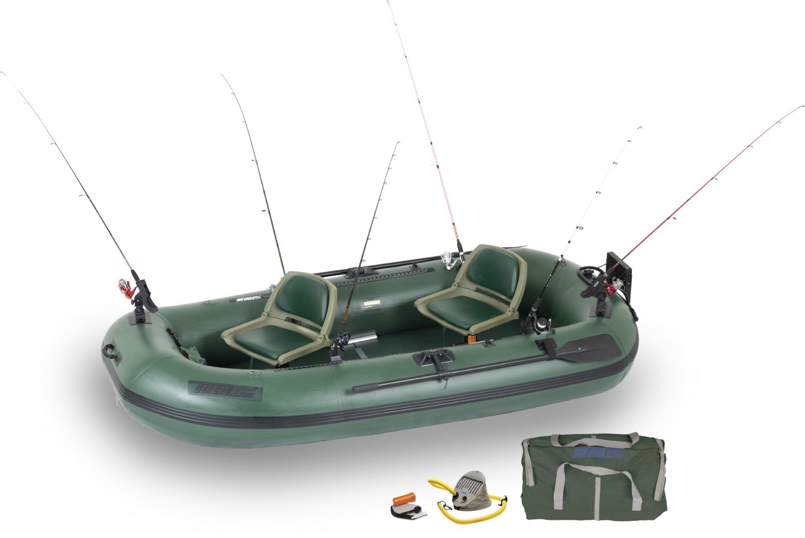 Sea Eagle STS10 Pro Package Stealth Stalker Inflatable Fishing Boat Motor Mount