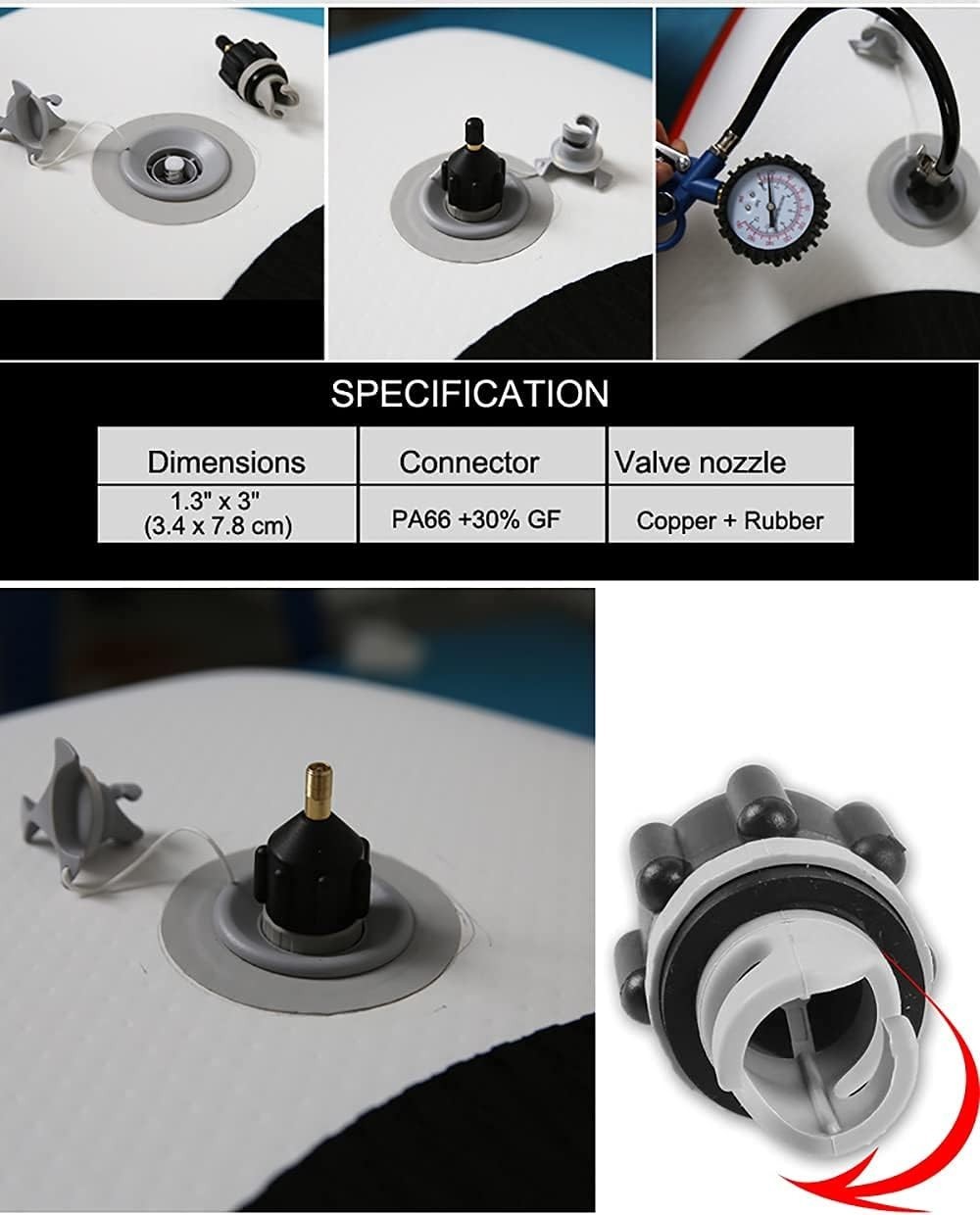 Effortless Inflation Adapter for Inflatable Boards & Boats – 10L/min Flow
