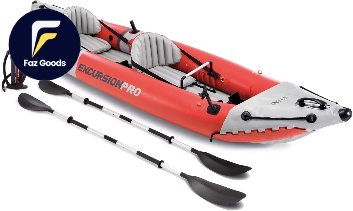 Intex 68309EP Excursion Pro K2 Inflatable Kayak Set Includes Deluxe 86in Kayak