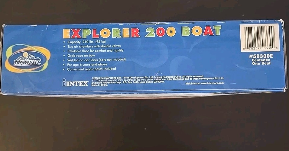 INTEX EXPLORER 200 INFLATABLE 2 Person River BOAT Raft Set New Free Ship