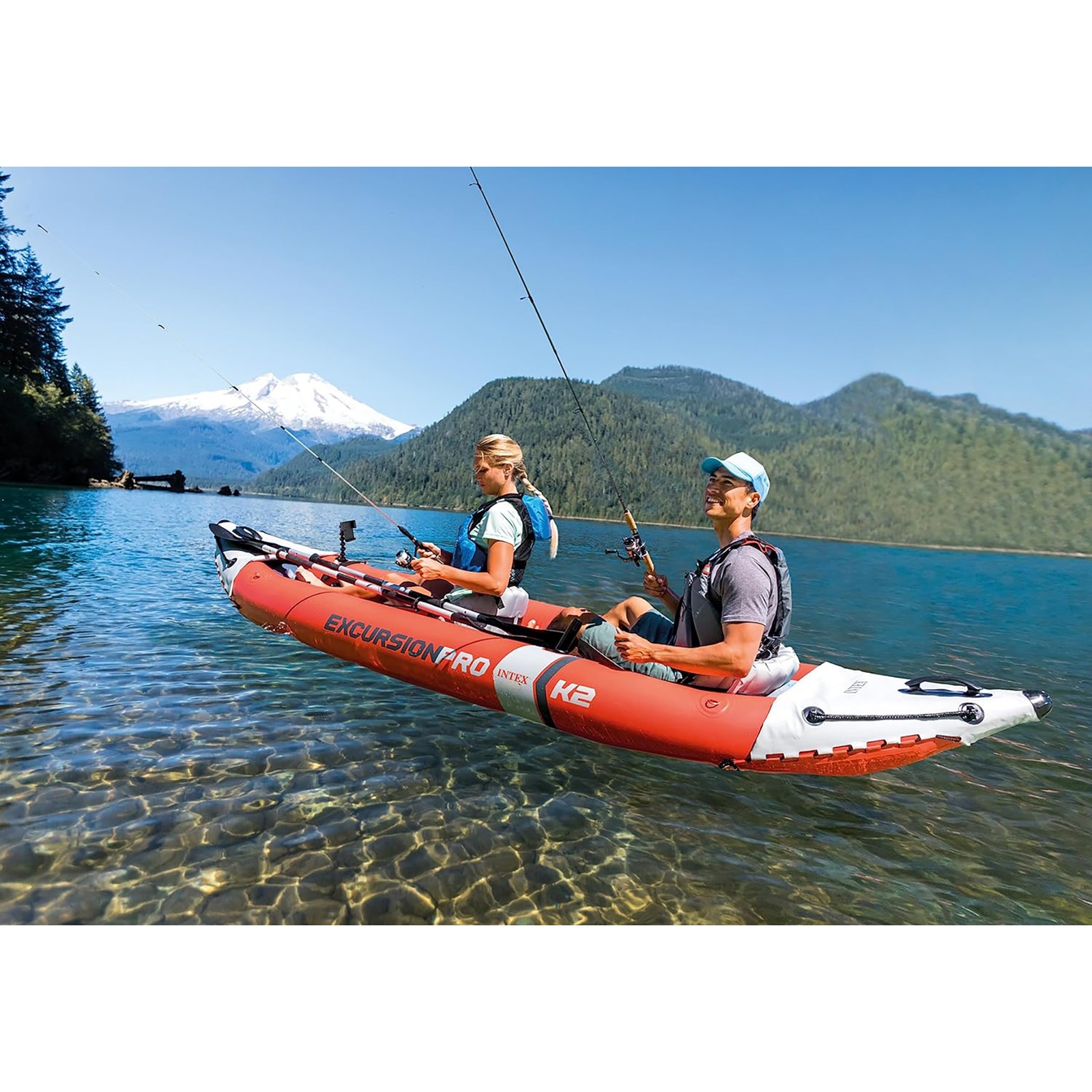 Excursion Pro 151 x 37 x 18″ K2 Inflatable Kayak W/ Aluminum Oars