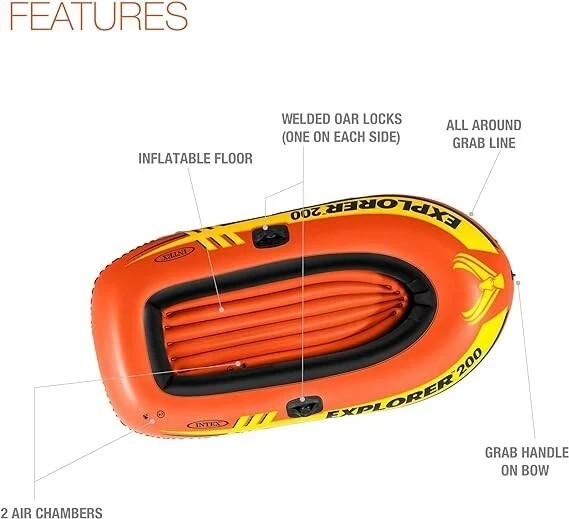 Bote Inflable Con Remos Balsa Bote De Pesca Resistente Durable Bomba De Aire