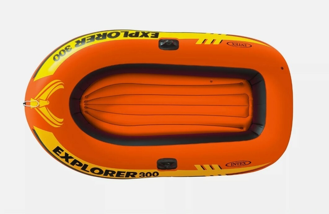 Intex Explorer 300 3Person Inflatable Boat Set with French Oars