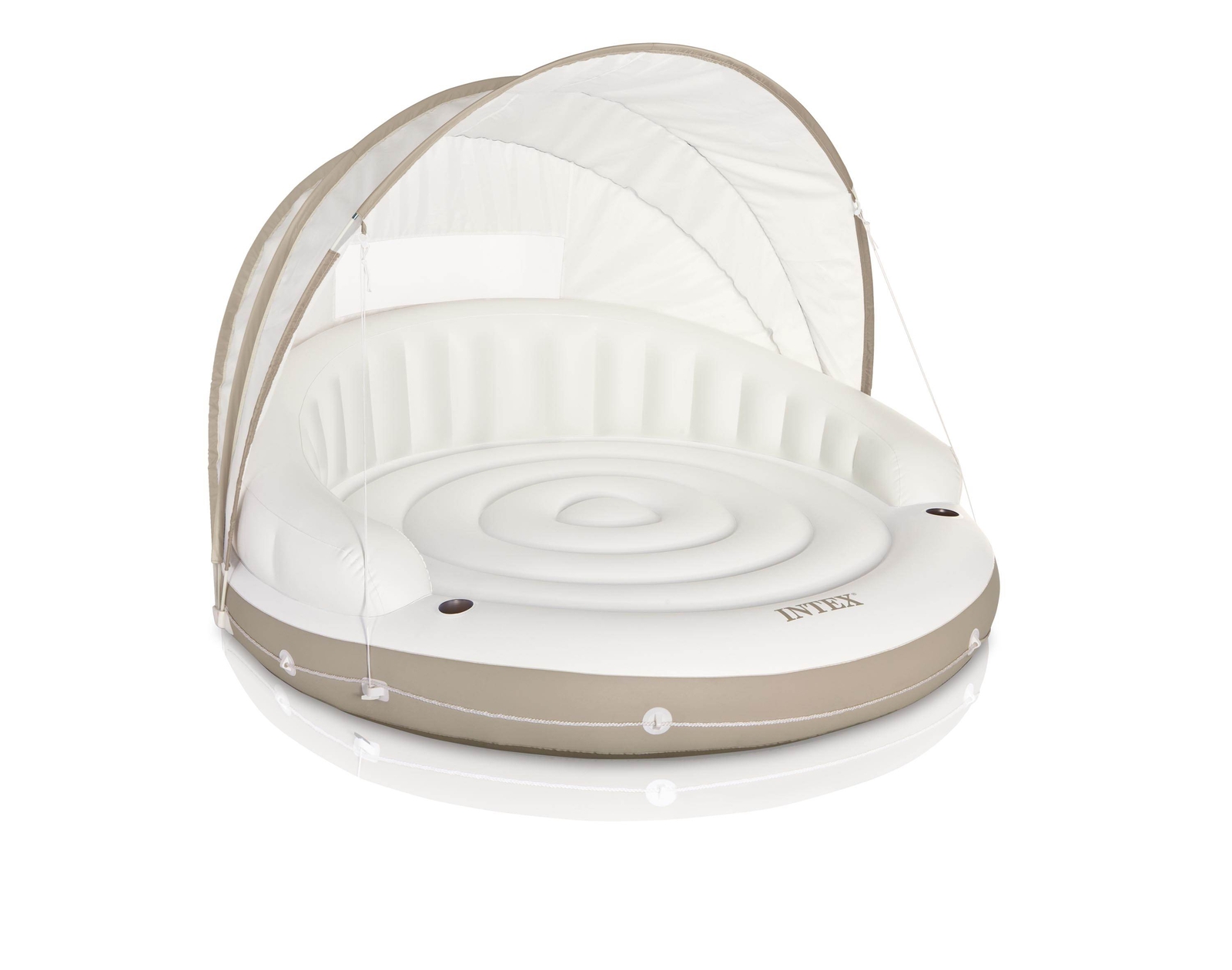 Intex Canopy Island 78″ X 59″ Inflatable Water Lounge Raft 58292EP (Open Box)