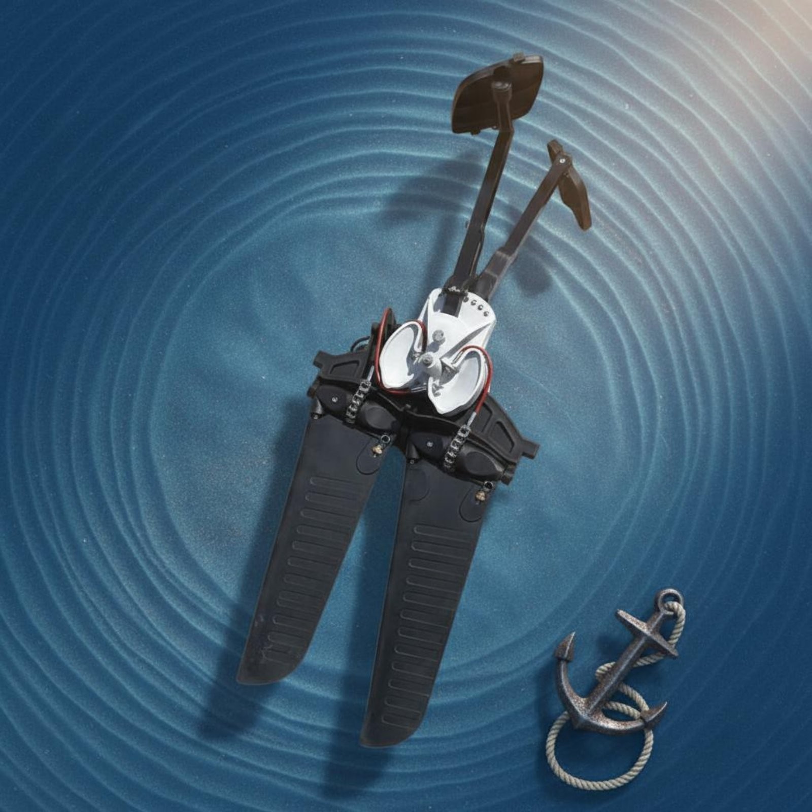 Surfboard Fin Pedal System Shallow Water Use Boat Foot Pedal System for Boating