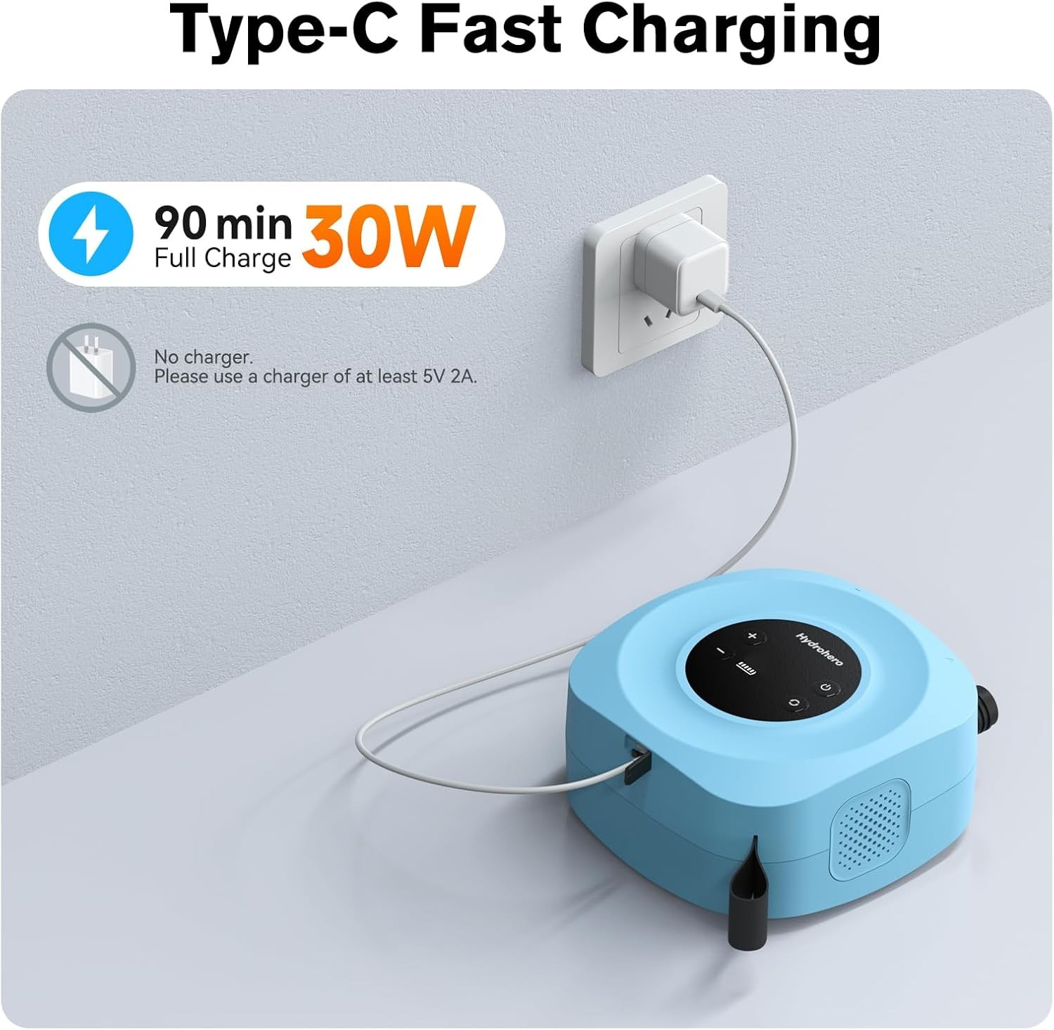 Hydrohero Electric SUP Pump — Rechargeable 20 PSI High-Pressure SUP Inflator