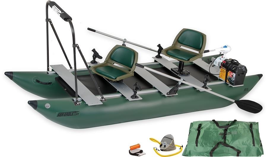 Sea Eagle 375fc Watersnake Venom 34 Motor Pkg Pontoon Fishing Boat Inflatable