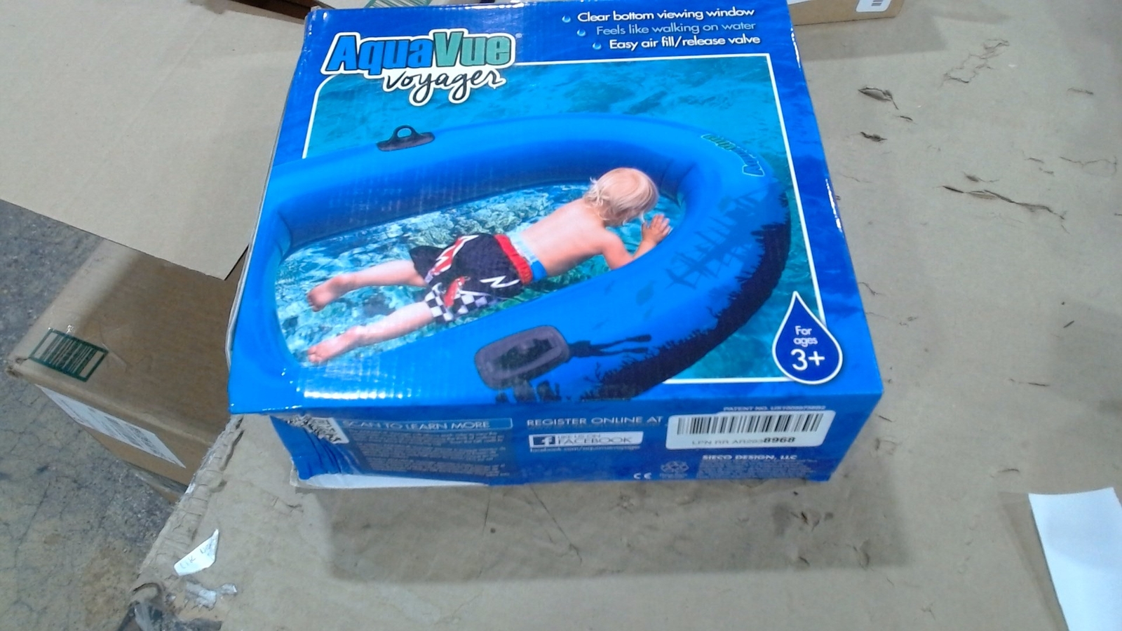 New_Sieco Design AQUAVUE Voyager, Clear Bottom Inflatable Raft, _197083