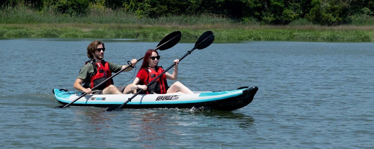 Sea Eagle 385ft V-Bottom Pro FastTrack™ Package Inflatable Kayak Class 3 Rapids