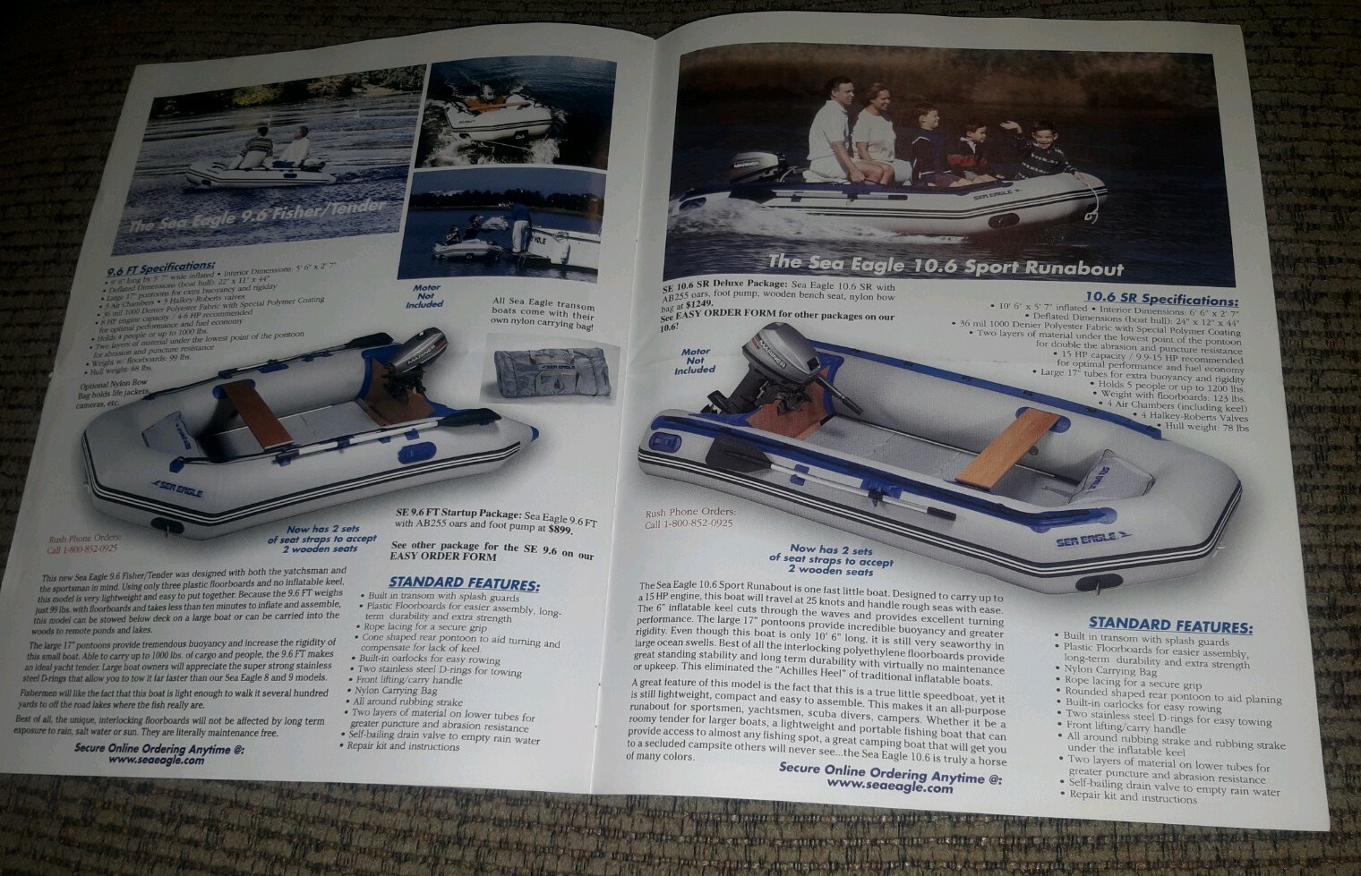 Sea Eagle 2000 CATALOG Inflatable Kayak boat Paddles Pump Accessories VINTAGE