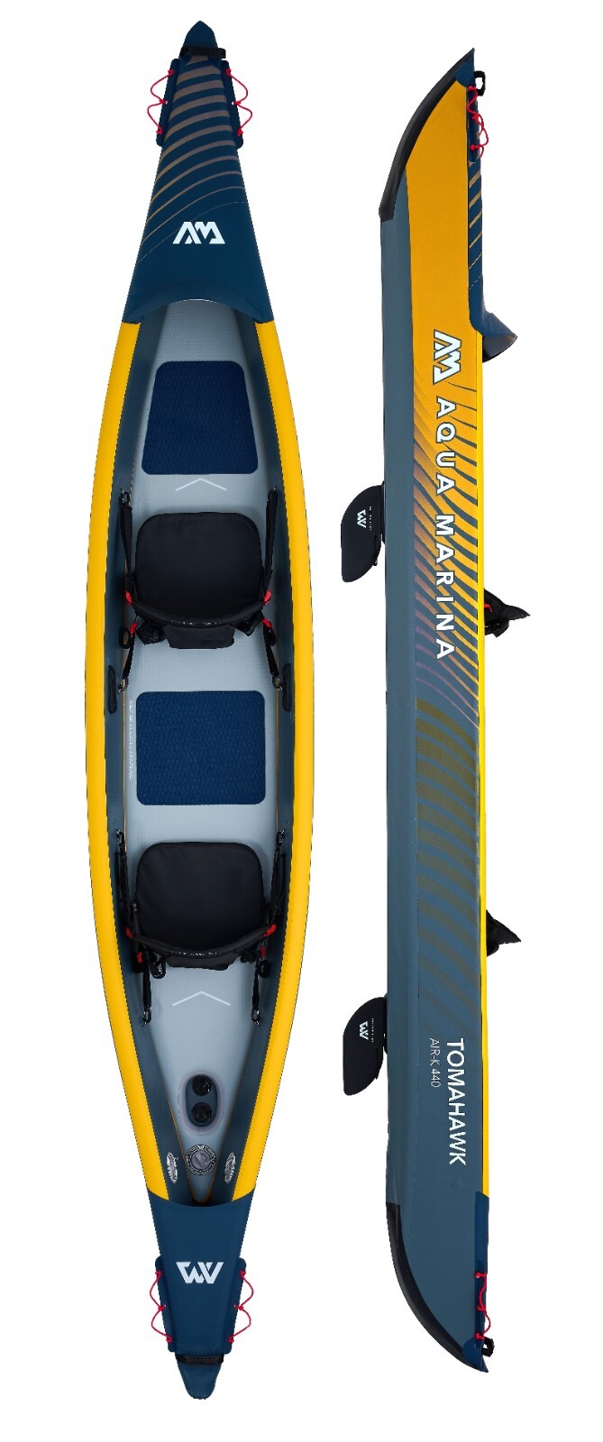 AQUA MARINA TOMAHAWK AIR-K 440 HIGH PRESSURE SPEED KAYAK CANOE 2 PERSON 14’5″