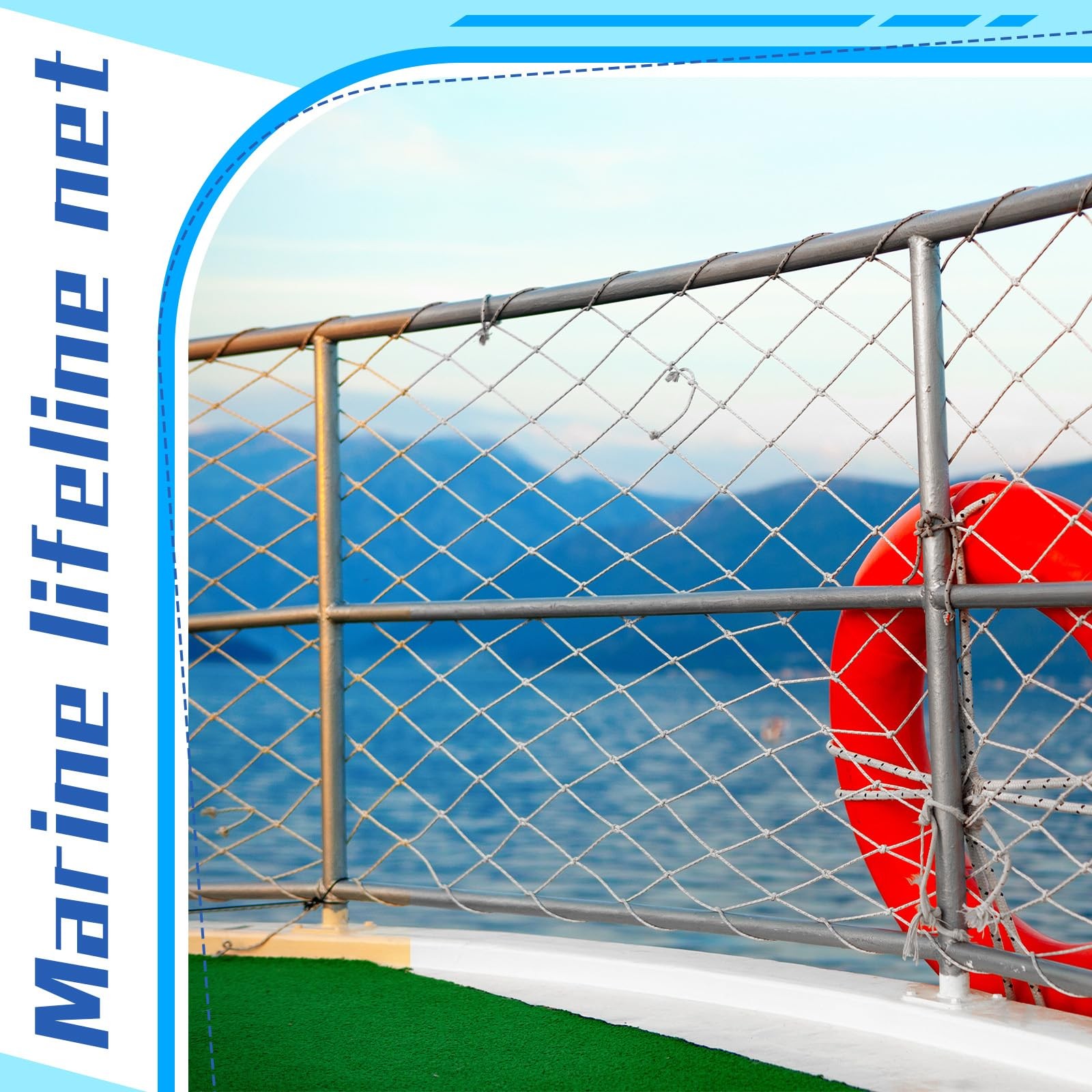 Windyun Boat Safety Lifeline Netting Marine Sailboat Guardrail Nylon Net Deck