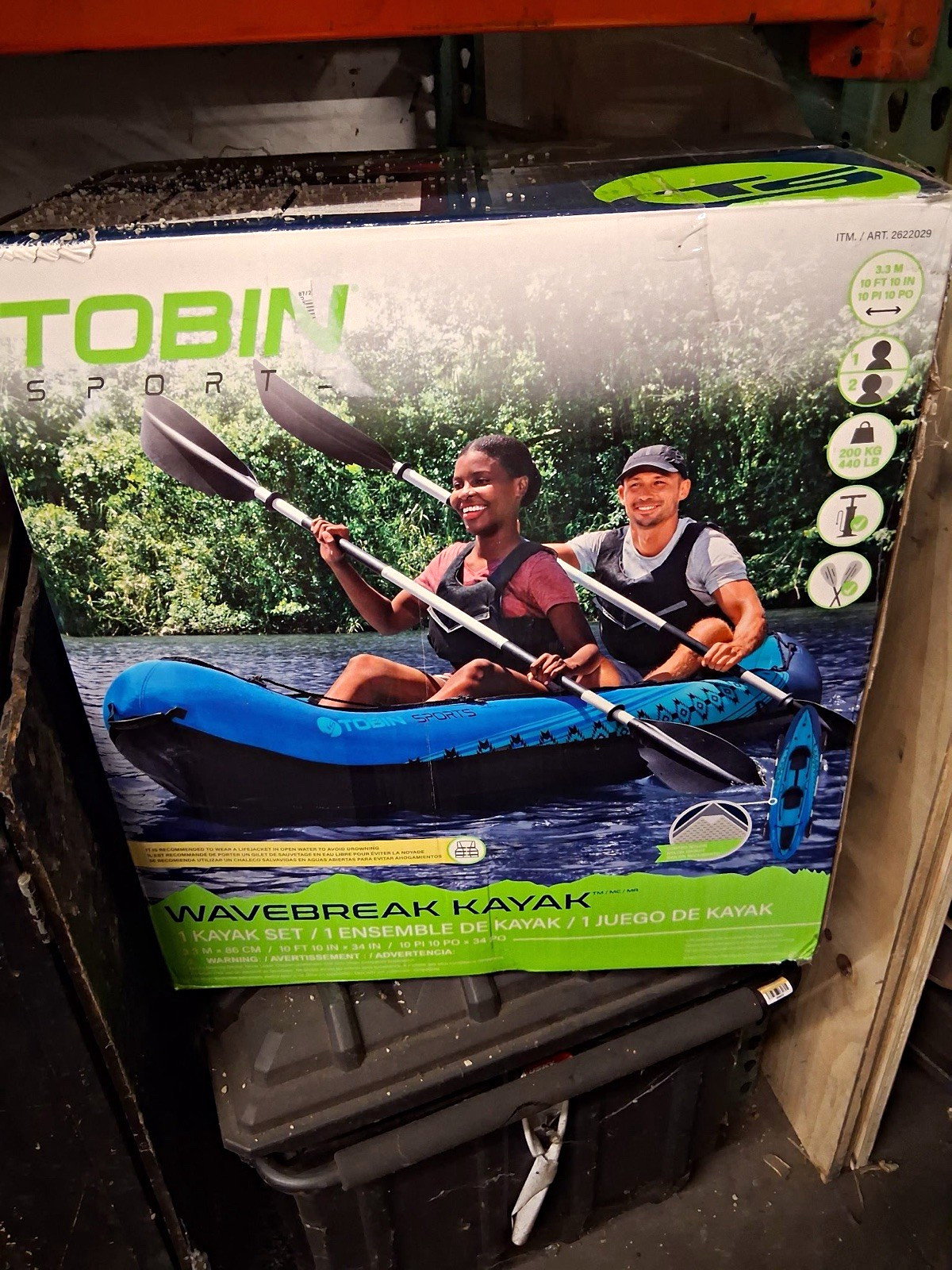 Tobin Sports Wavebreak Inflatable Kayak Set 10 ft 10 in MPN 2622029