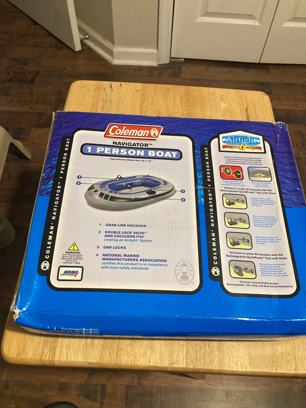 Coleman 1 Person Inflatable Boat Up To 190lbs BRAND NEW Circa 2000 SEE PICTURES