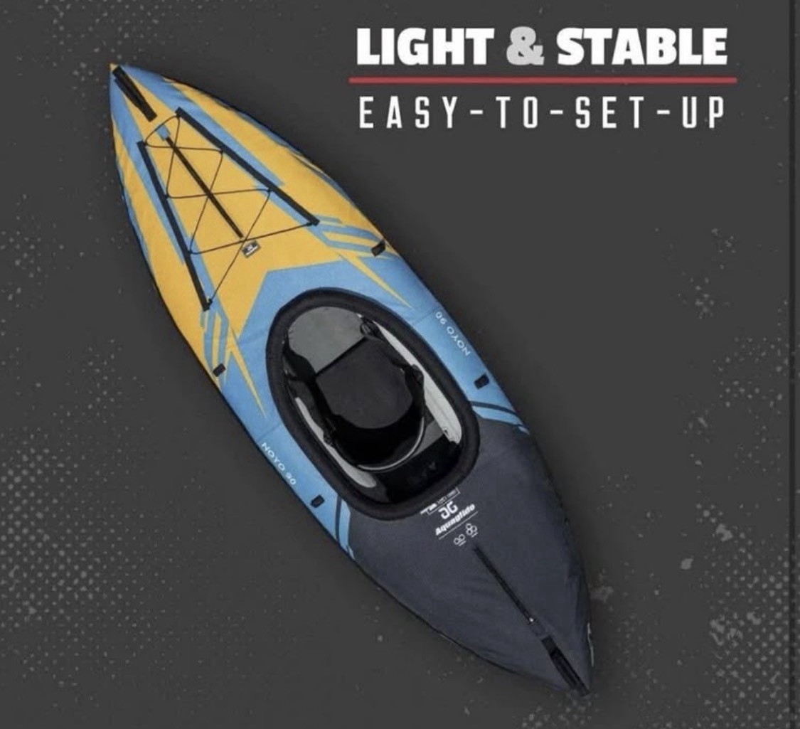 Aquaglide Noyo 90 Inflatable Kayak – 1 Person Touring Kayak with Bag (NEW)