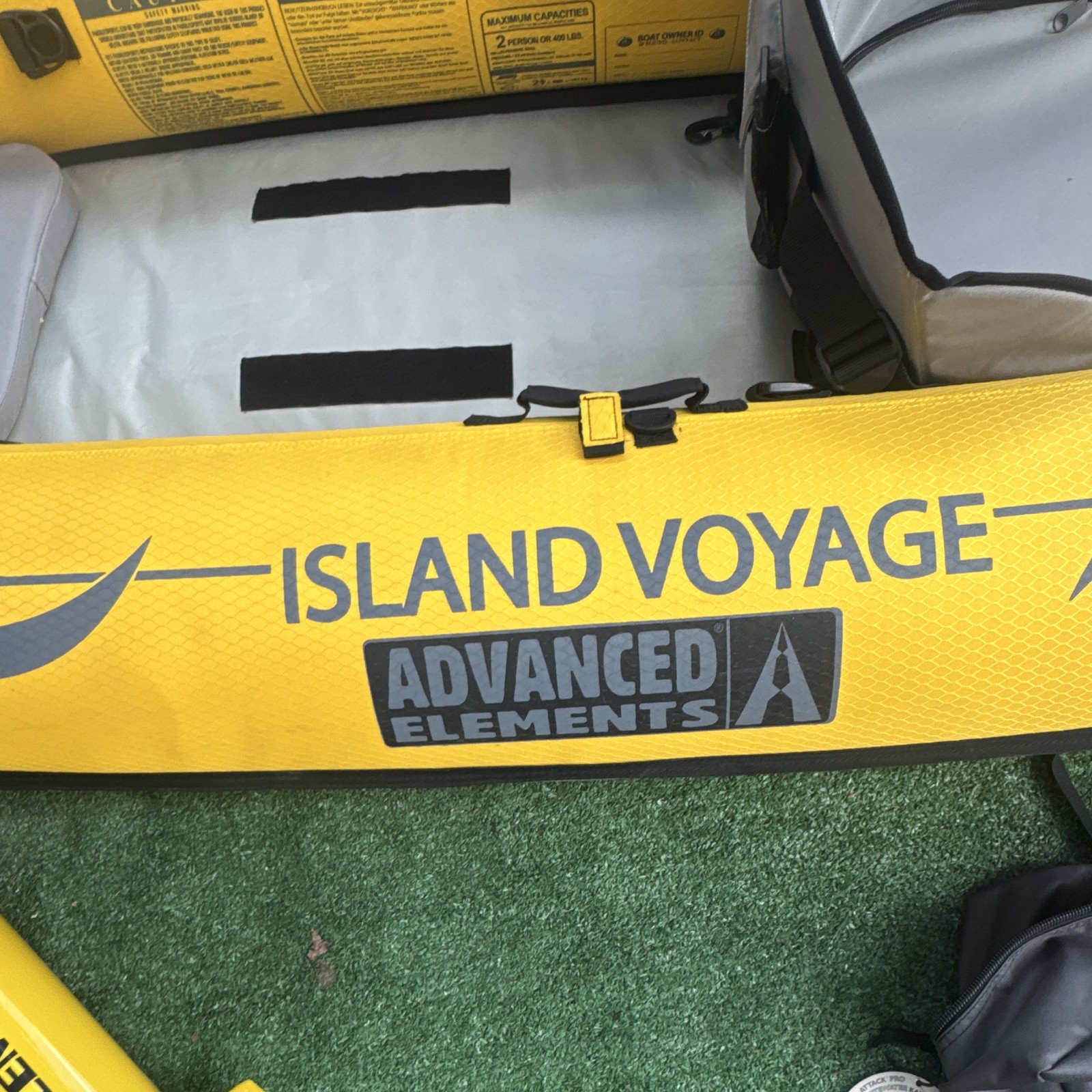 Advanced Elements Island Voyage 2 Inflatable Kayak Yellow/Gray AE3032-Y