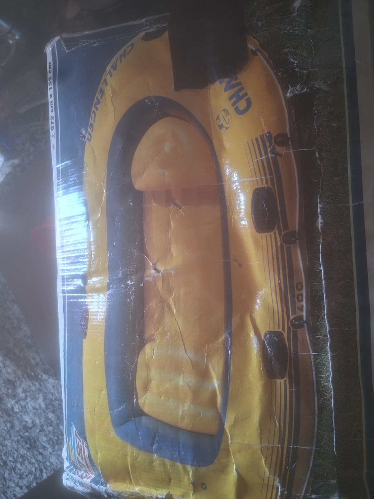 Intex Challenger 400 Inflatable Raft Boat Set 4-Person VTG 1998 Open Box 68393Q