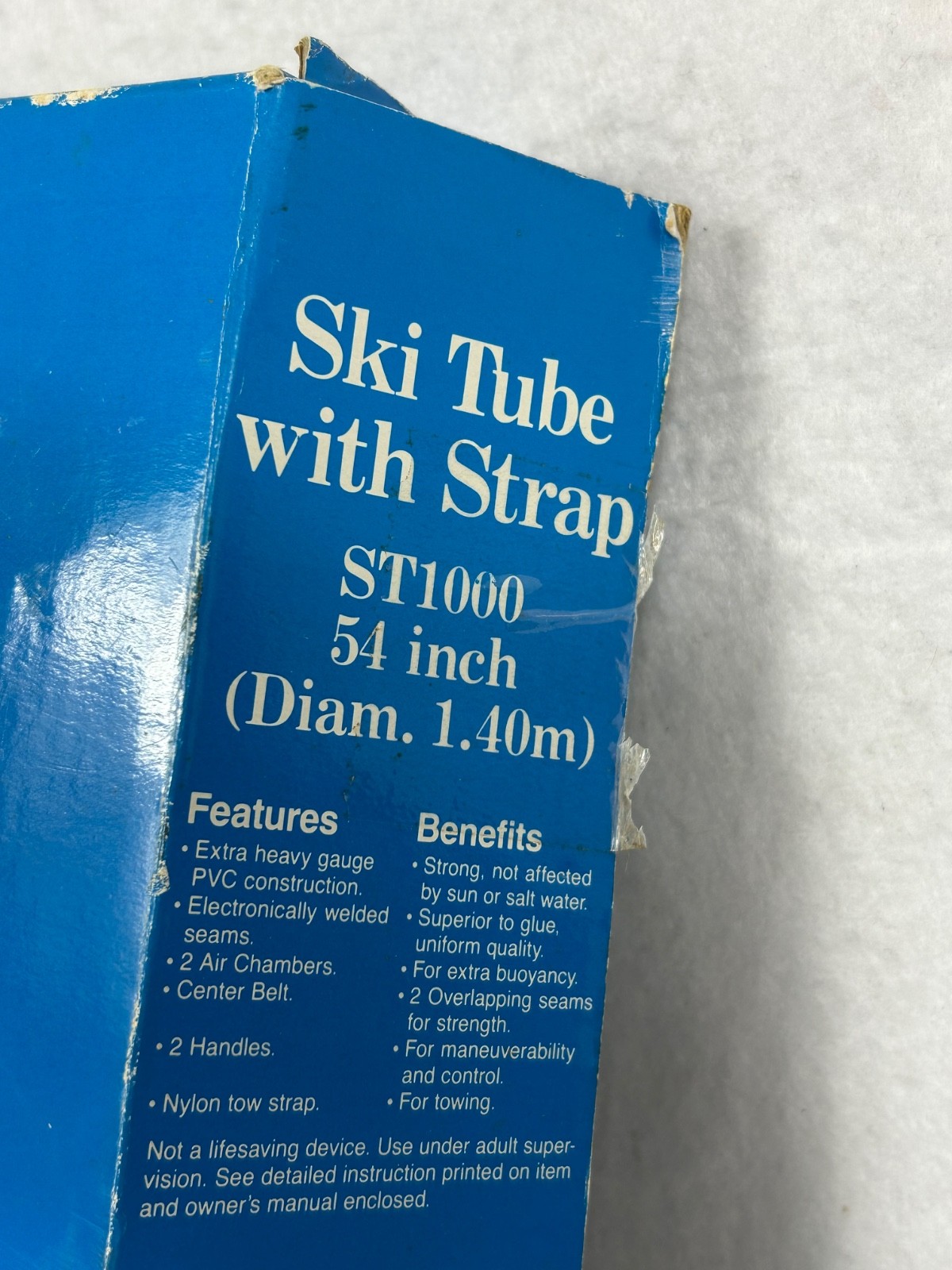 Sevylor ST1000 54” Ski Tube Towable 1 Rider Inflatable Boat Tube Handles Strap