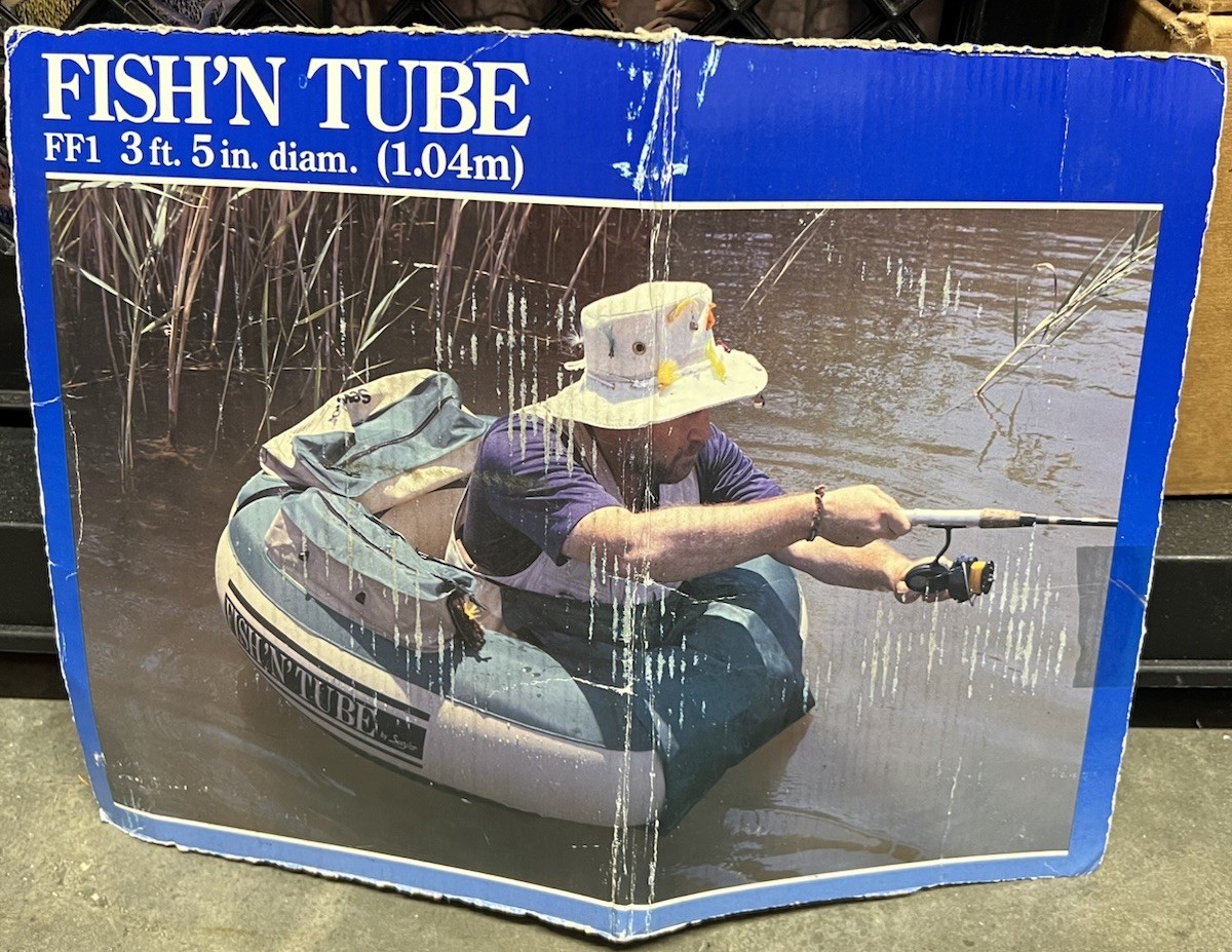 Vintage Round Boat Float Tube Fishing Inflatable