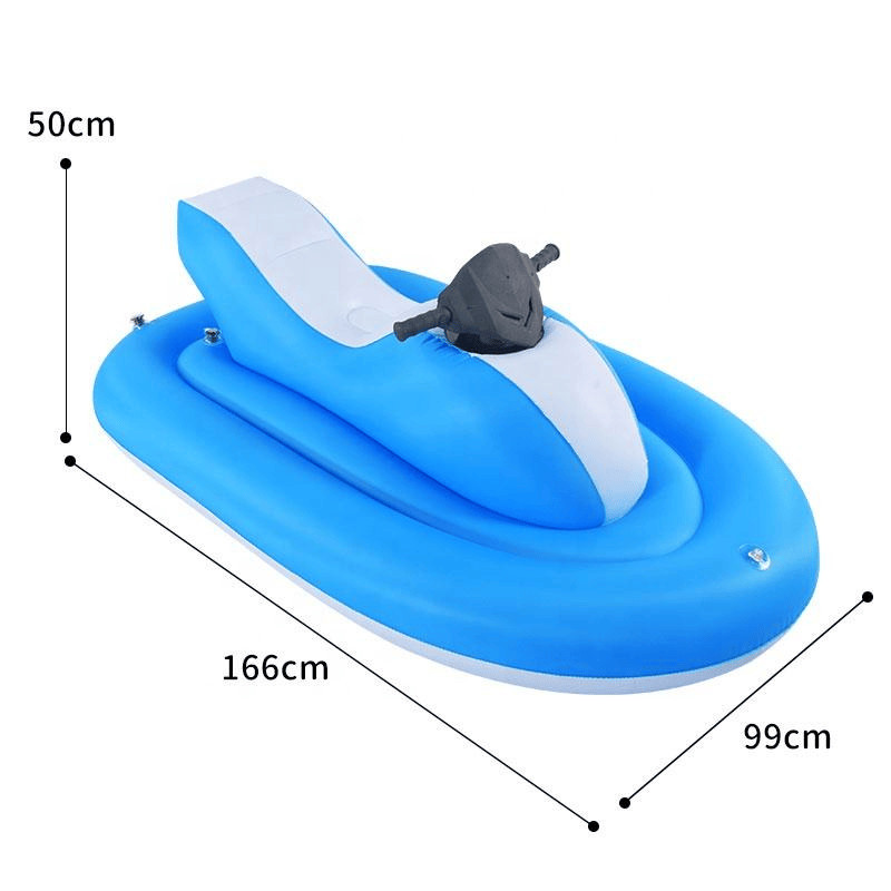 Kids Inflatable Jet Ski Pool or Beach Float Lounge Raft Fun Toy with Motor