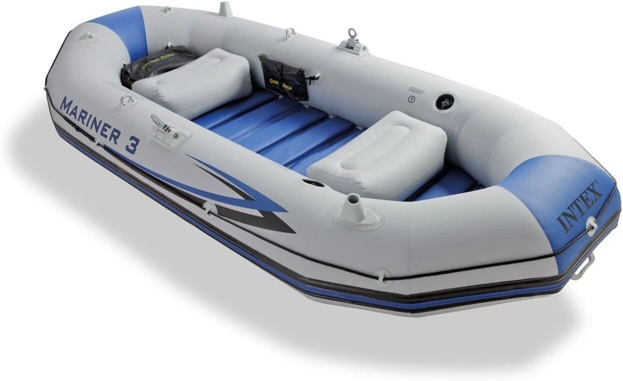 Intex 68373EP Mariner 3-Person Inflatable River/Lake Dinghy Boat and Oars Set