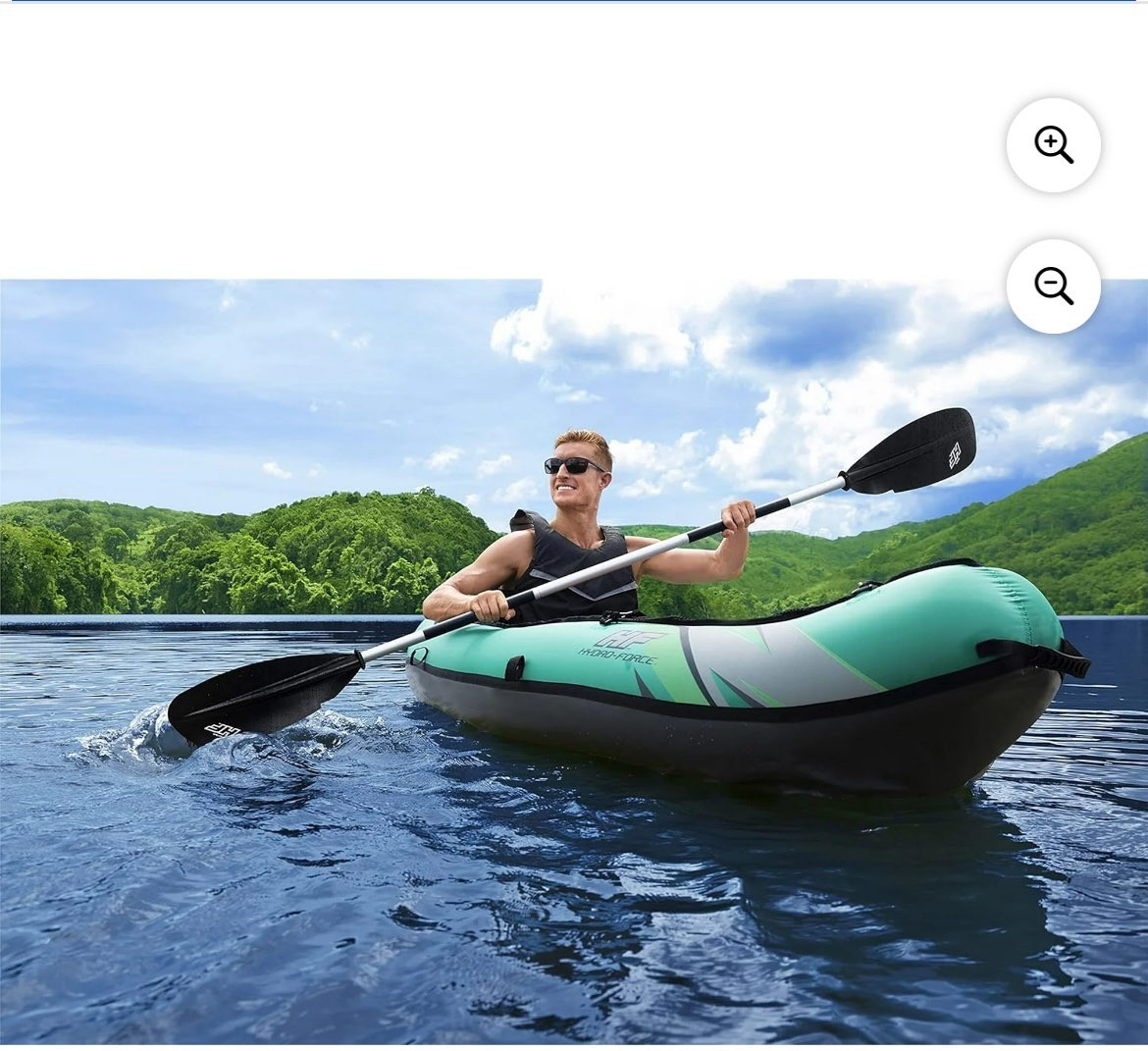 Hydro Force Inflatable Kayak Set | Includes Seat, Paddle, Hand Pump, NEW IN BOX