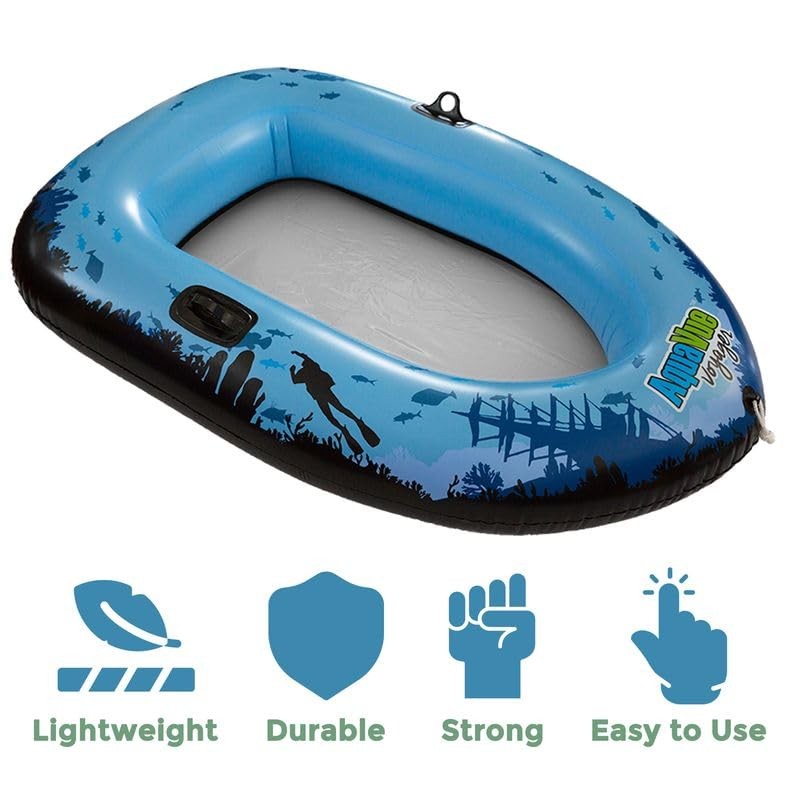 Aquavue Voyager Clear Bottom Inflatable Raft – Transparent Bottom Float for