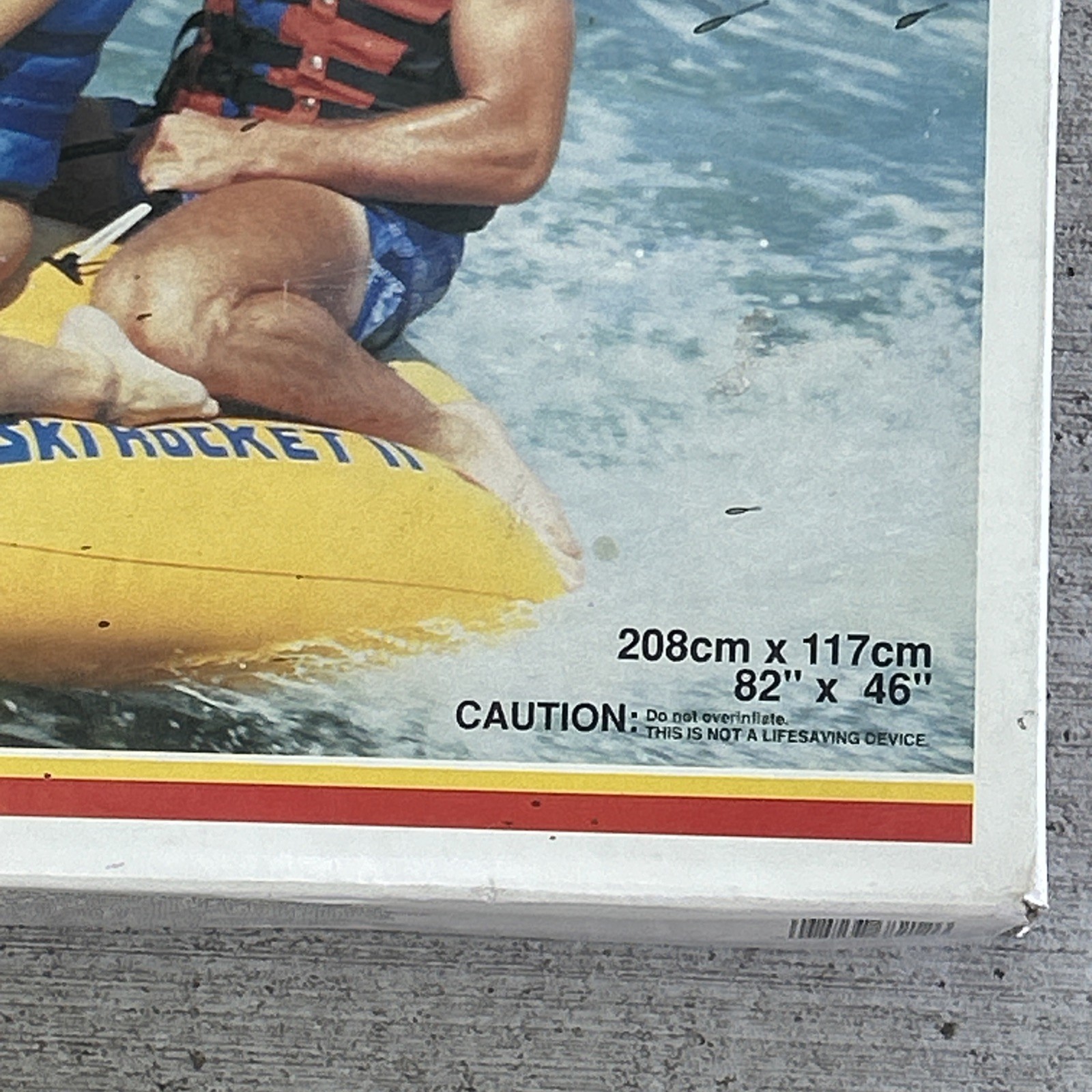 Vintage 1986 Intex Recreation SKI ROCKET One Person Ski Boat Inflatable 61”x39”