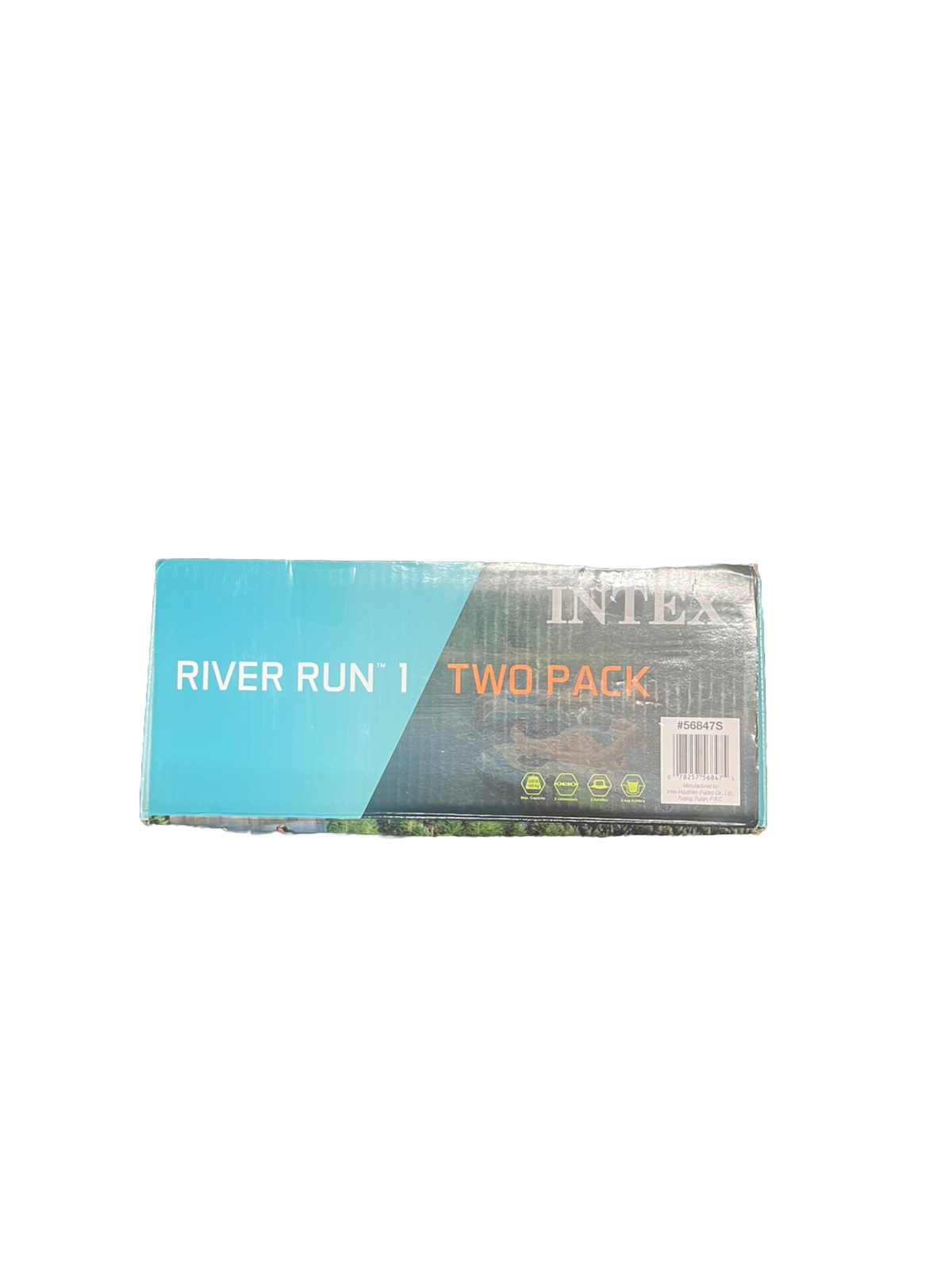 Intex River Run 1 Inflatable Floating Water Lounge Tube Raft (2 Pack)