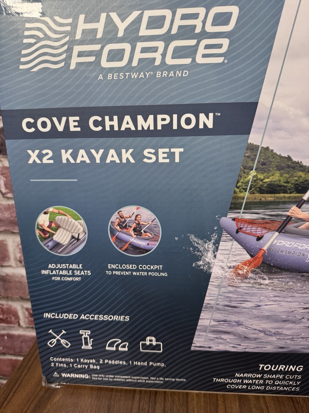 Hydro-Force Cove Champion X2 Kayak Set 73582 Inflatable-Shield 10ft 10in x 35in