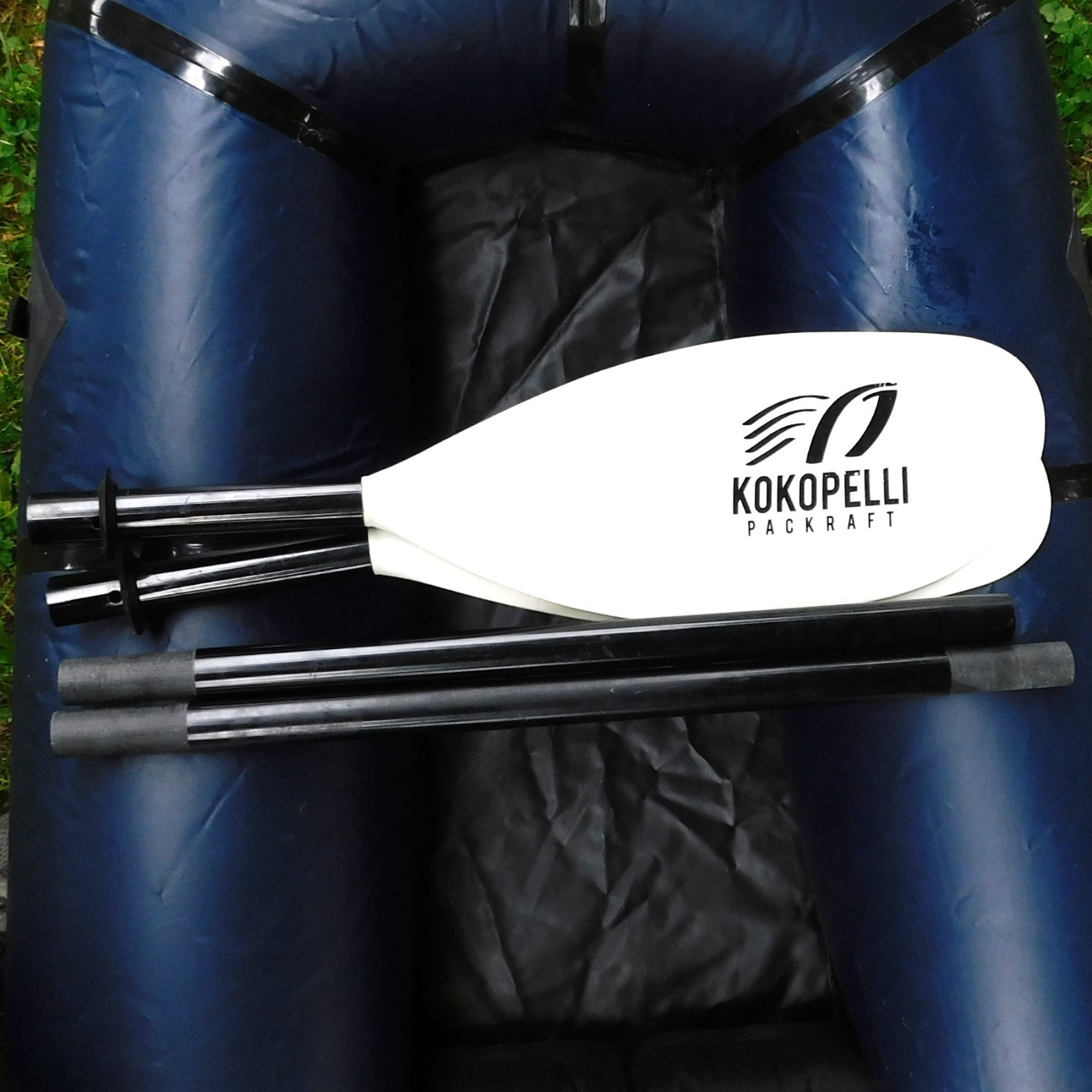 Kokopelli Hornet-Lite Packraft Inflatable Kayak w/ 4 pc Alpine Lake Fiber Paddle