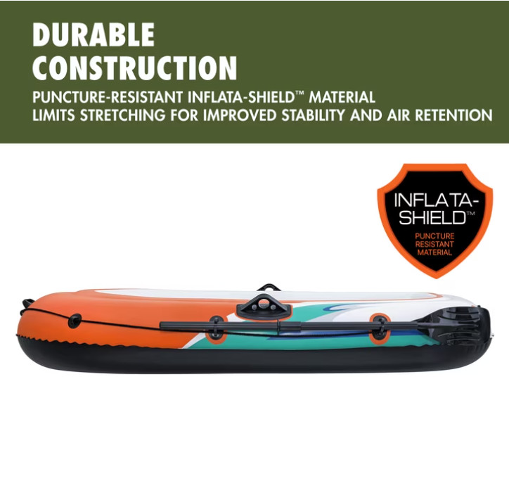Ozark Trail 2-Person Inflatable Recreational Raft Set 6’5″ x 40″