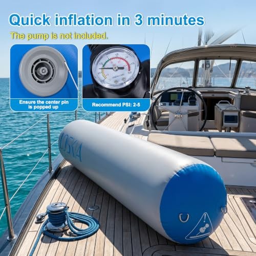 6FT/10FT Inflatable Boat Fenders for Docking, Large Boat Bumpers, Large Dock