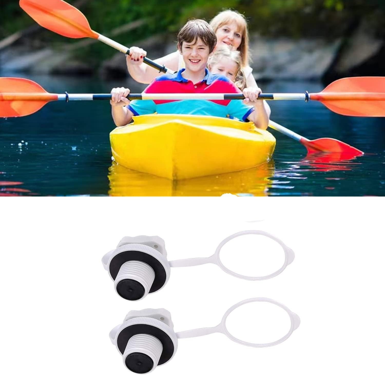 Inflatable Boat Air Valve,2PCS Inflatable Boat Spiral Air Plugs One-Way Infla…